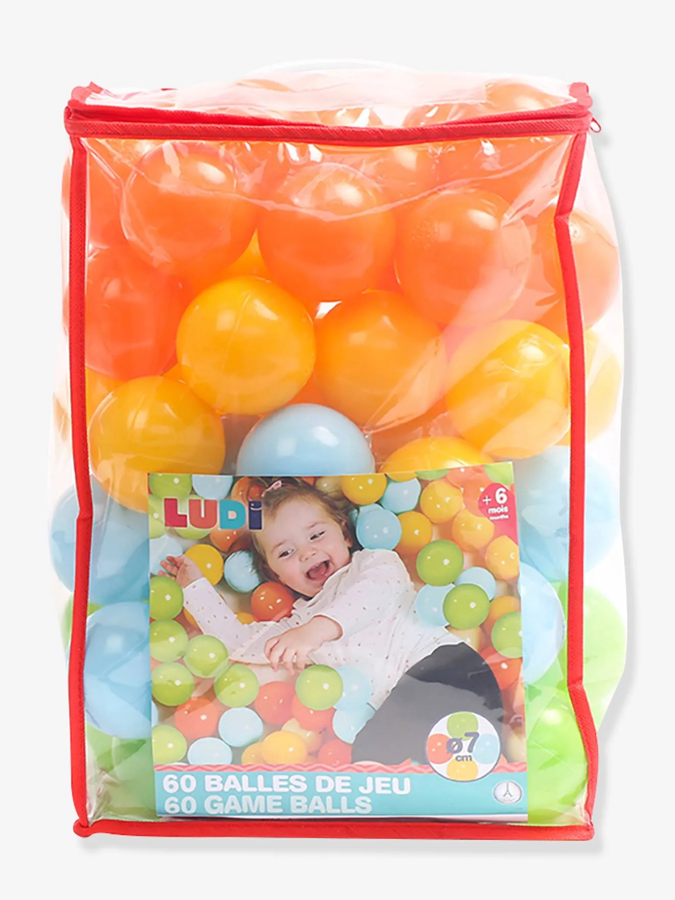 60 balles de jeux LUDI multicolore - Ludi