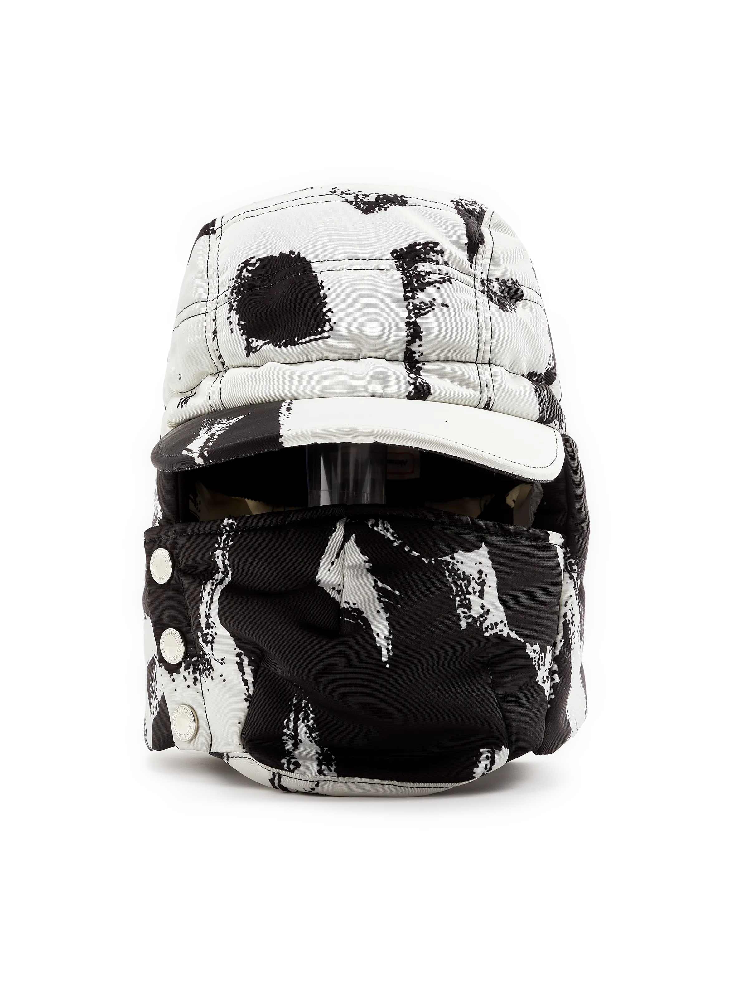 ALEXANDER MCQUEEN  Casquette cagoule imprimé  - Noir