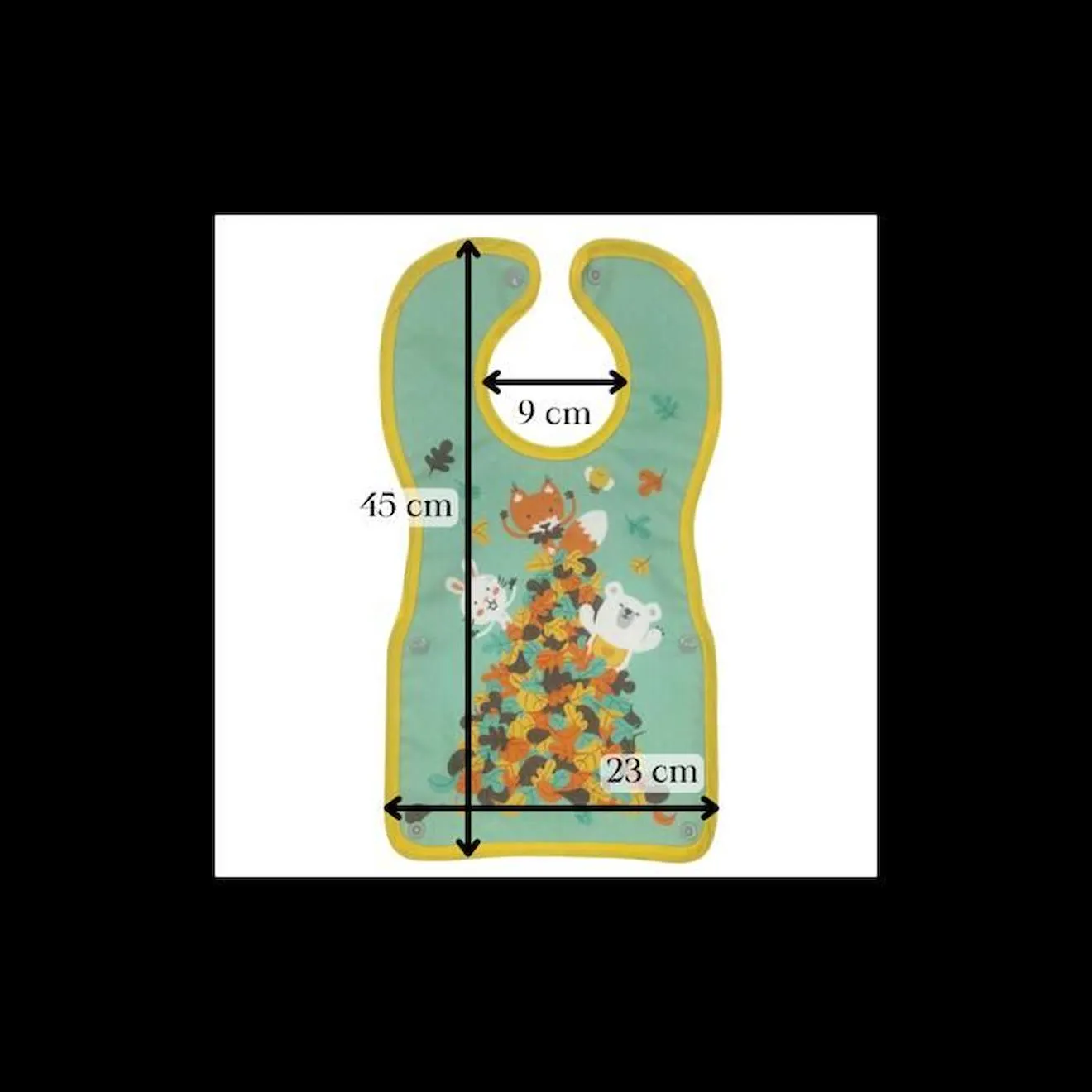 Bavoir Malin® "Petites Fleurs" pour Bébés de 6 mois et Plus, Fabriqué en Coton Enduit PVC, Imperméable avec Poche Amov