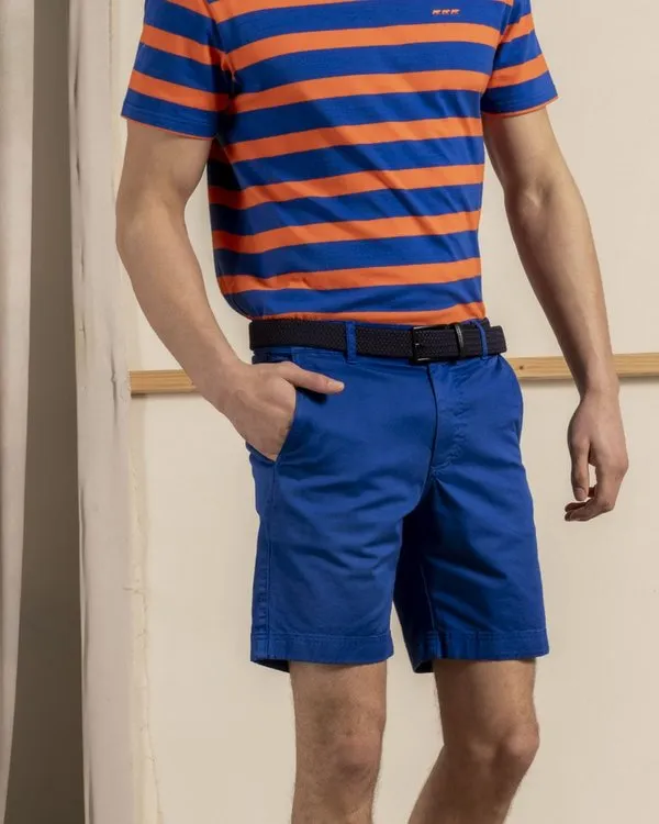 Bermuda chino bleu cobalt 