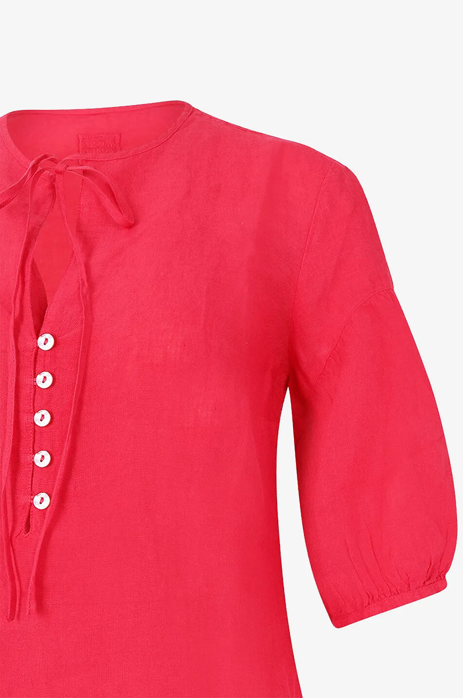 Blouse à manches trois-quarts en lin