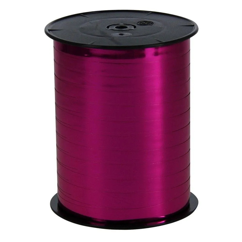 Bolduc bobine métallisée 250mx7mm rose cyclamen