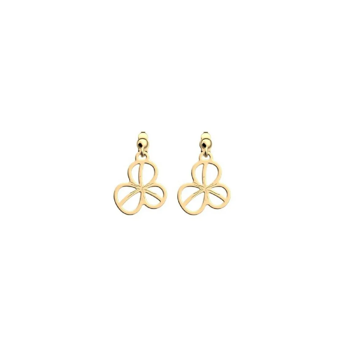 Boucles d\'oreilles Doré BRI Trefle 16  mm 70427761900000 | 3 Suisses