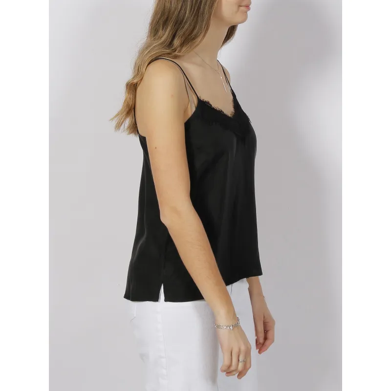 Caraco col dentelle cains noir femme - Salsa | wimod