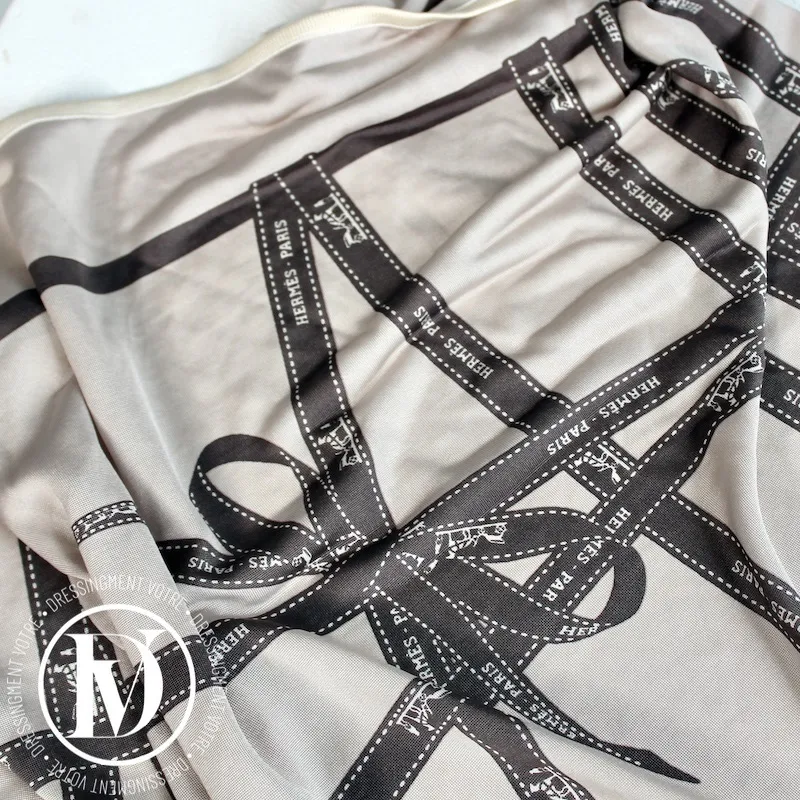 Carré 90 Bolduc en jersey de soie – Hermès