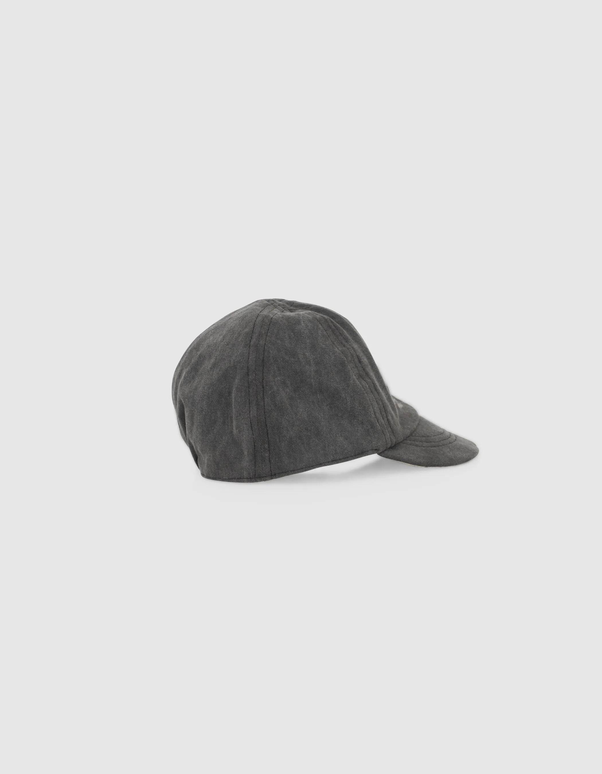 Casquette réversible beige imprimé et gris bébé garçon