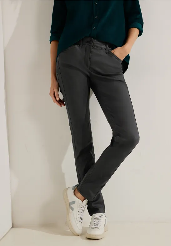 CECIL Pantalon coupe ample avec coating  - Style SCARLETT