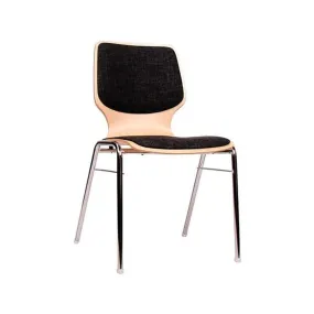 Chaise 'combisit' - avec rembourrage de l'assise et du dossier noir