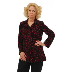 Chemisier ML Noir et rouge - 54 au 60