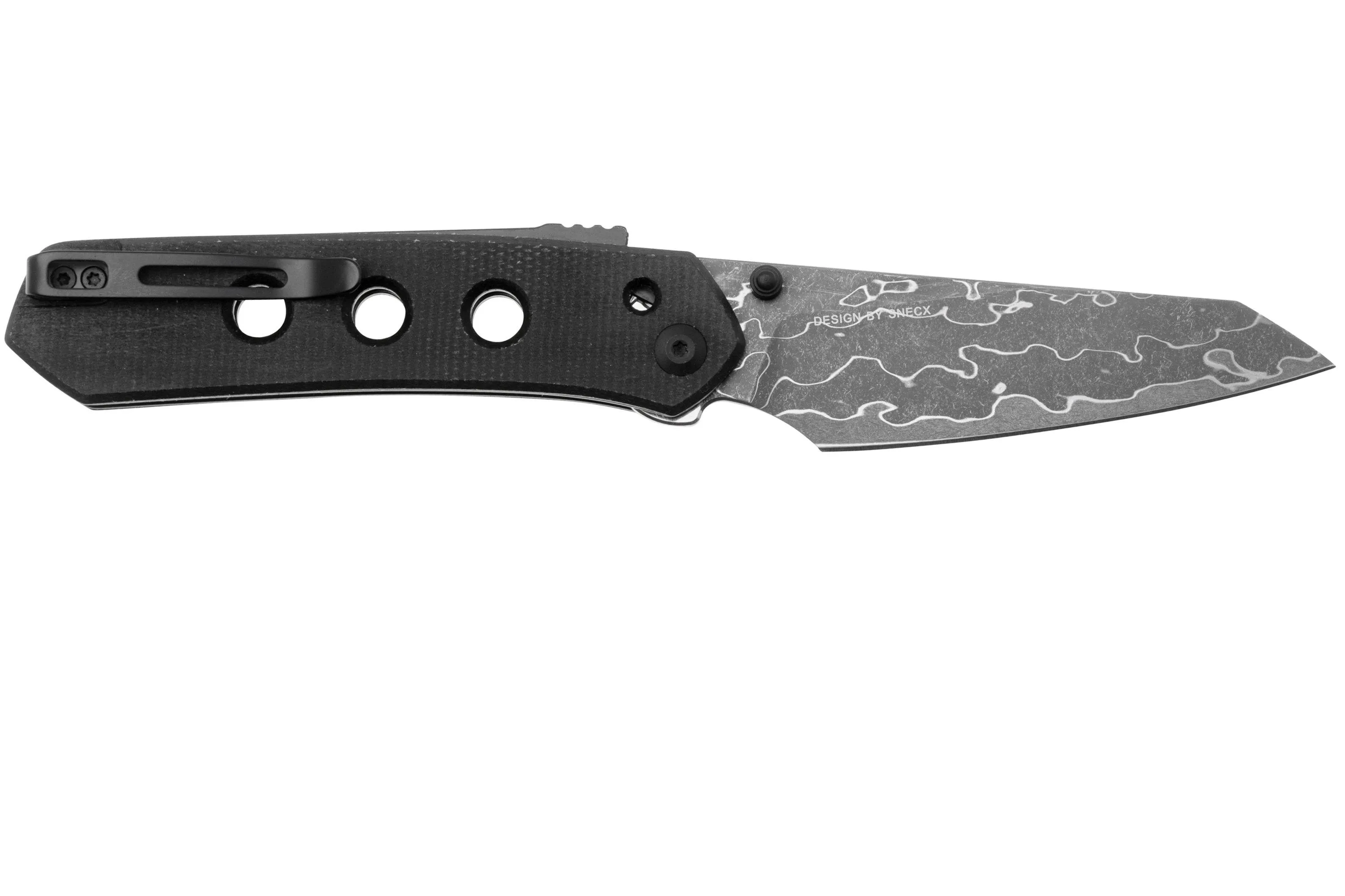 Civivi Vision FG C22036-DS2 Damascus, Black Canvas Micarta, couteau de poche