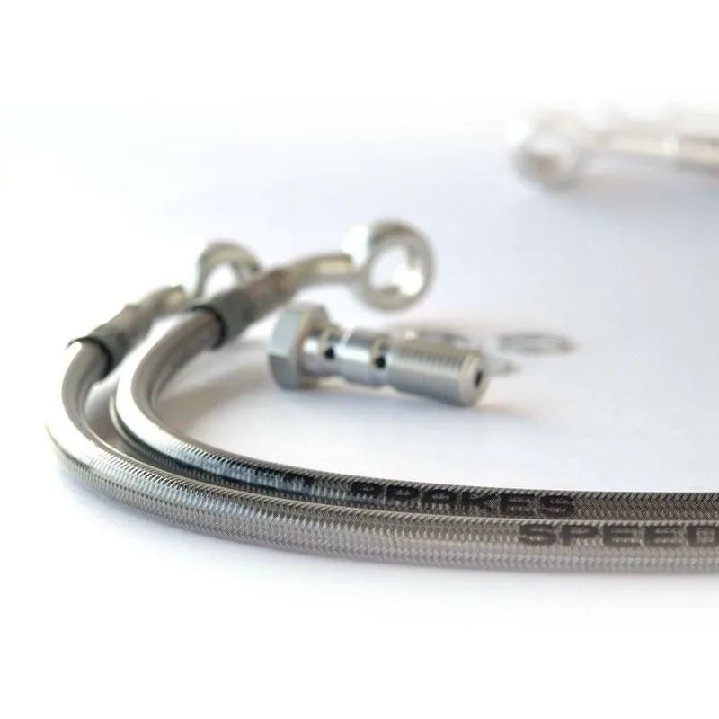 Durite de frein avant d'aviation SPEEDBRAKES carbone/raccord noir Triumph TRIDENT 900