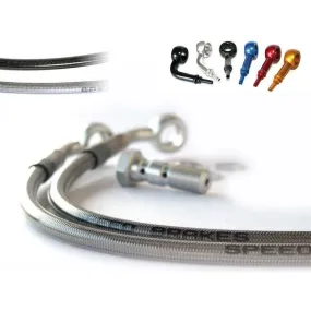 Durite de frein avant d'aviation SPEEDBRAKES inox/raccord or Yamaha XJ 900