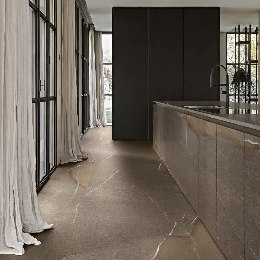 Florim Coretech Satin Dark 120x120 cm 778913 | Carrelage imitation pierre 