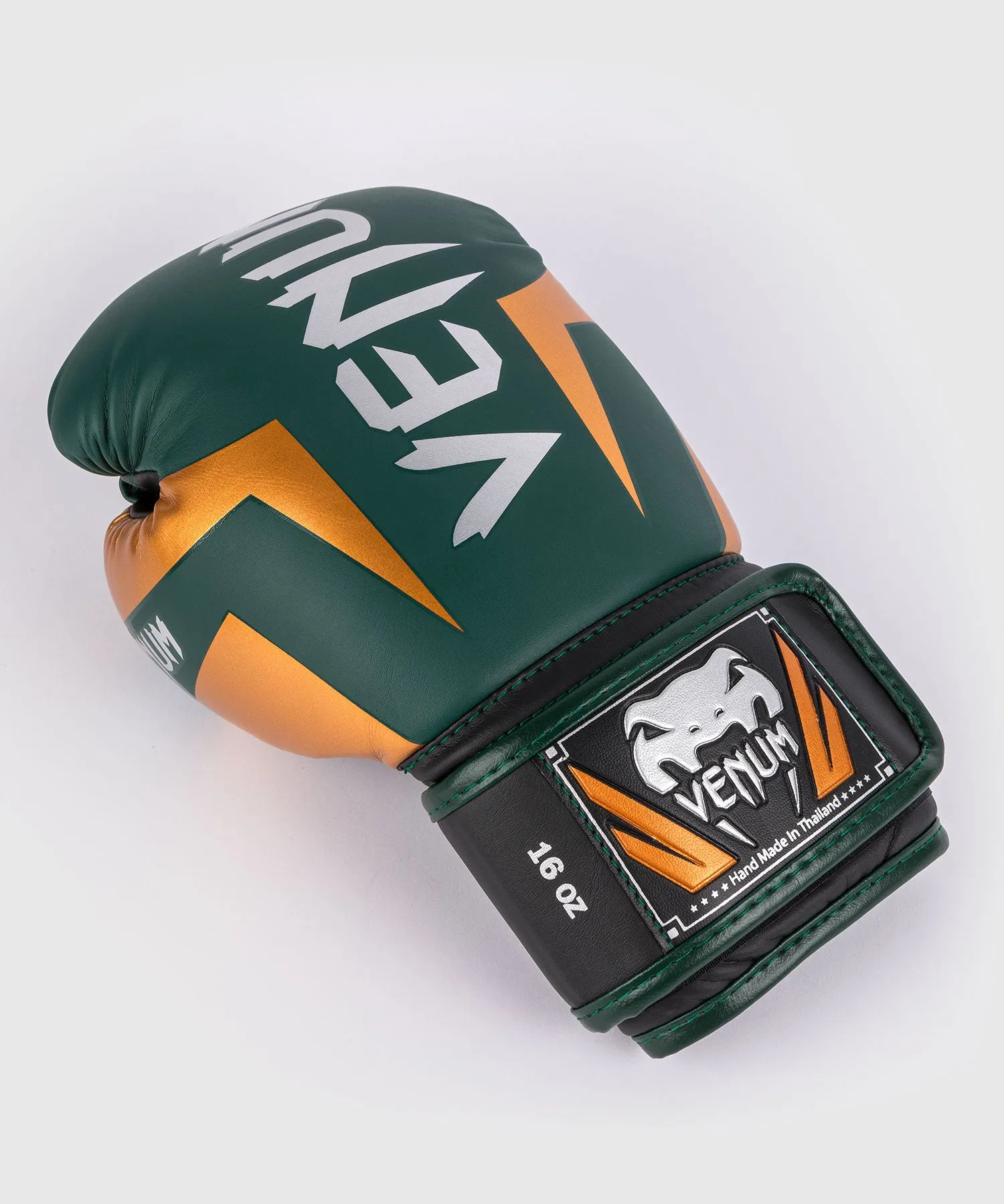 Gants de boxe Venum Elite - Vert/Bronze/Argent