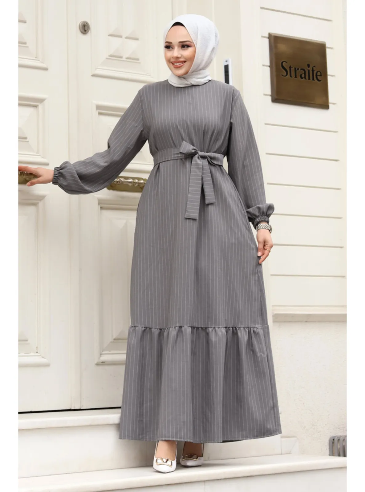 Grey - Plus Size Dress