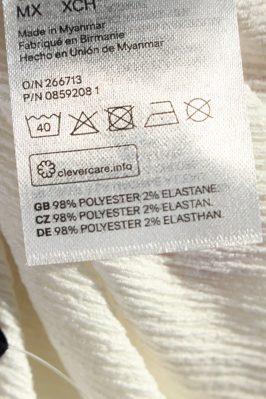 H&M Divided Blouse Carmen crème style décontracté
