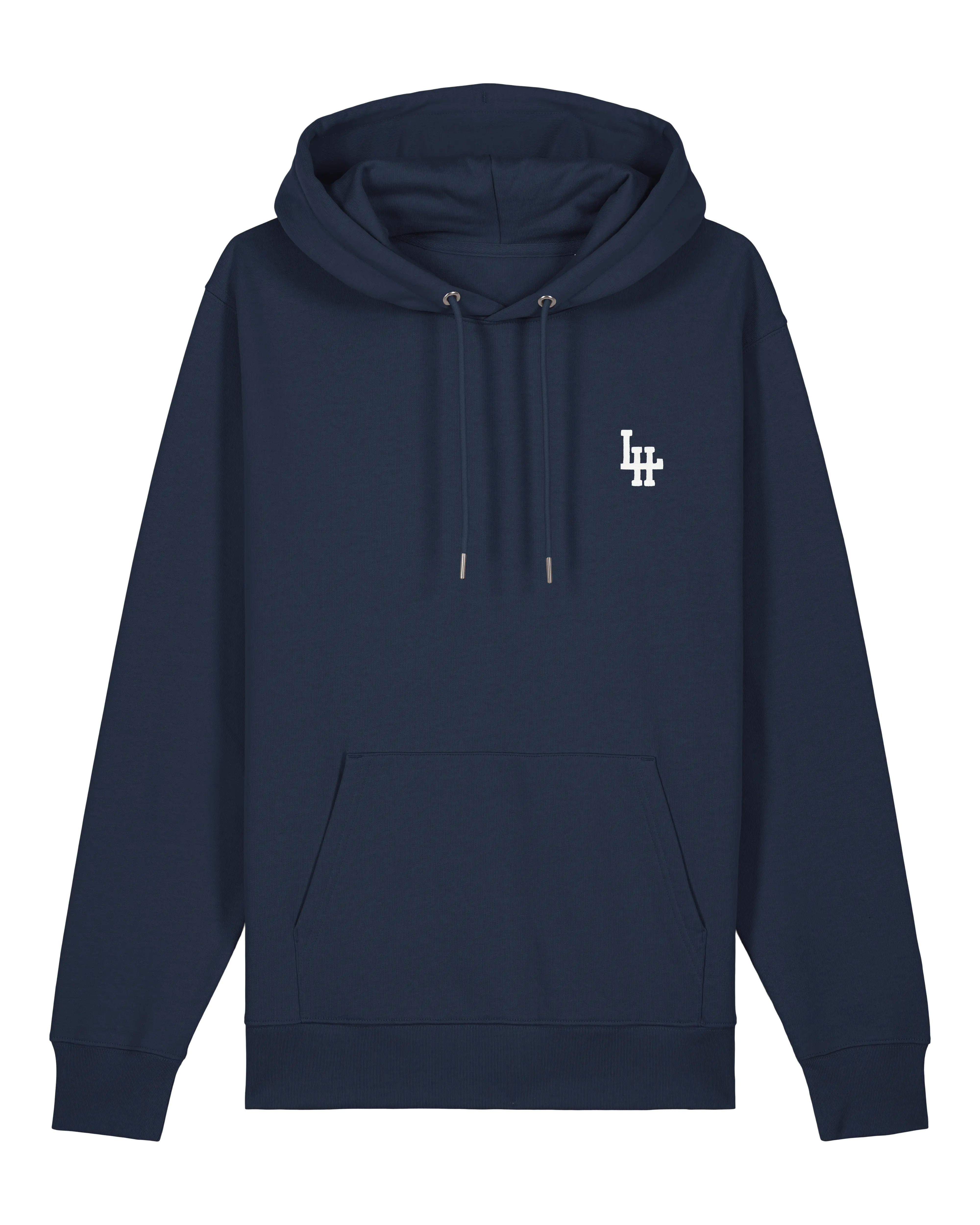 Hoodie Bio LH Marine (Blanc brodé)