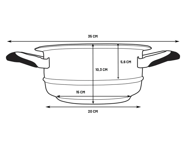 Insert en inox 18/10 pour cuisson vapeur - Diamètre 20cm - ECOVITAM