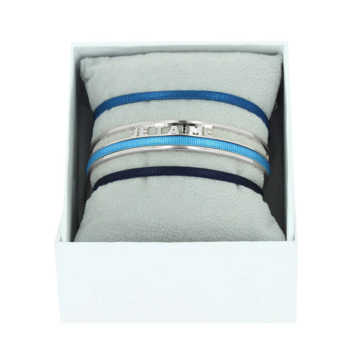 Jonc femme  Les Interchangeables  - A84807 Coffret Jonc Ruban 3mm Je T Aime | 3 Suisses