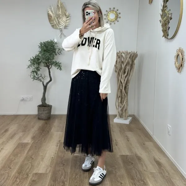 Jupe tulle sequins