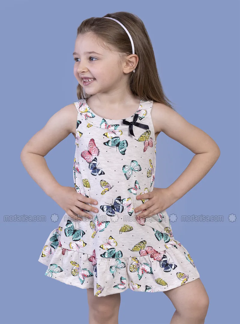 Kahve Melanj - Girls` Dress