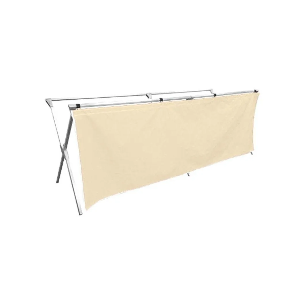 Lit de camp complet 200x75cm avec jupe coloris ivoire