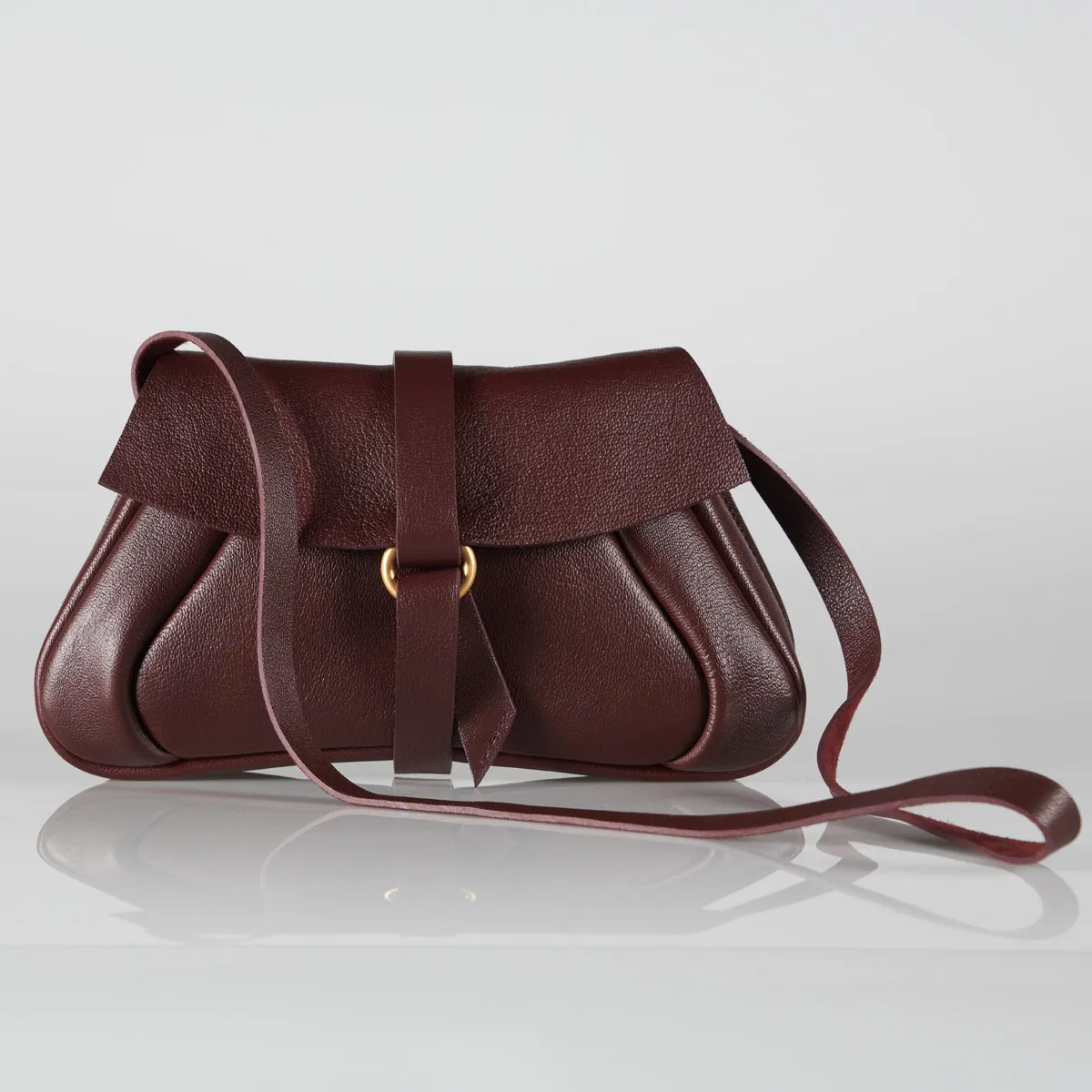 Luxury Leather Pouch Bag - Cocktail - CouleurSedona Maroquinerie