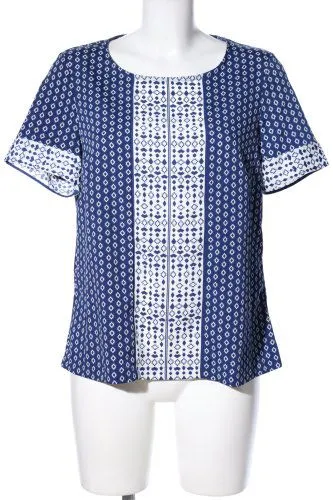 M&S Blouse bleu-blanc imprimé allover style décontracté