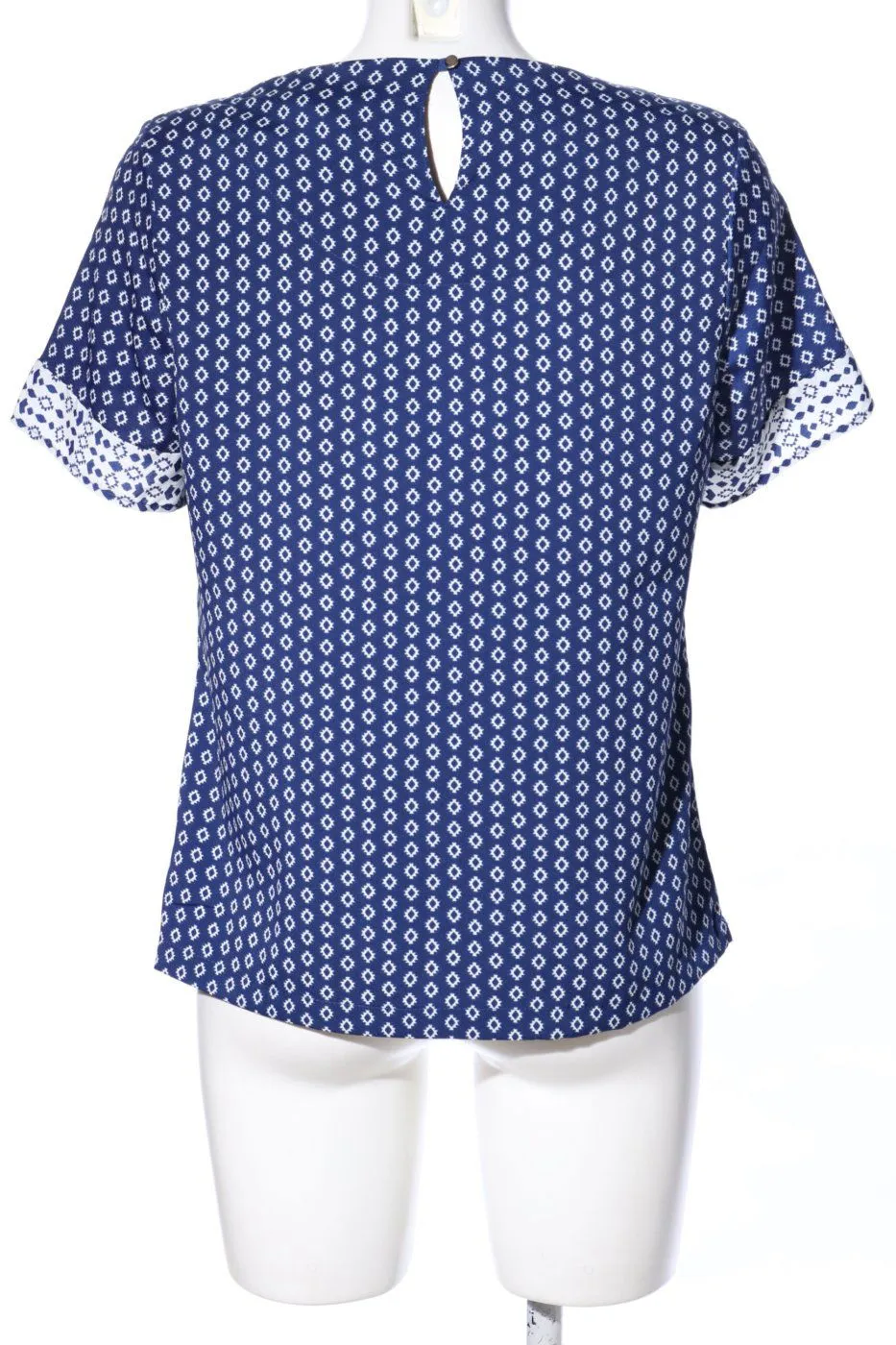 M&S Blouse bleu-blanc imprimé allover style décontracté