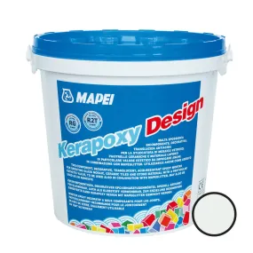 Mapei Kerapoxy Design Mortier époxy décoratif, antiacide, Joint carrelage mosaïque, piscine et plus, Blanc glacé (MAPXDESIGN3710