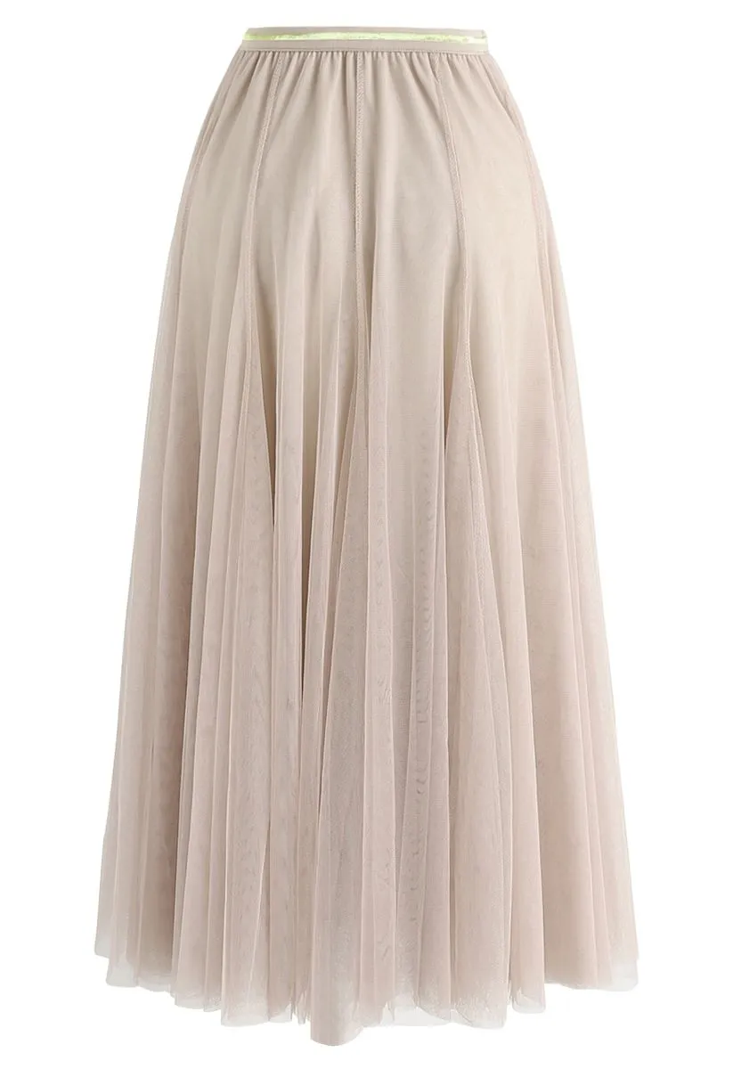 Mon arme secrète Jupe longue en tulle beige