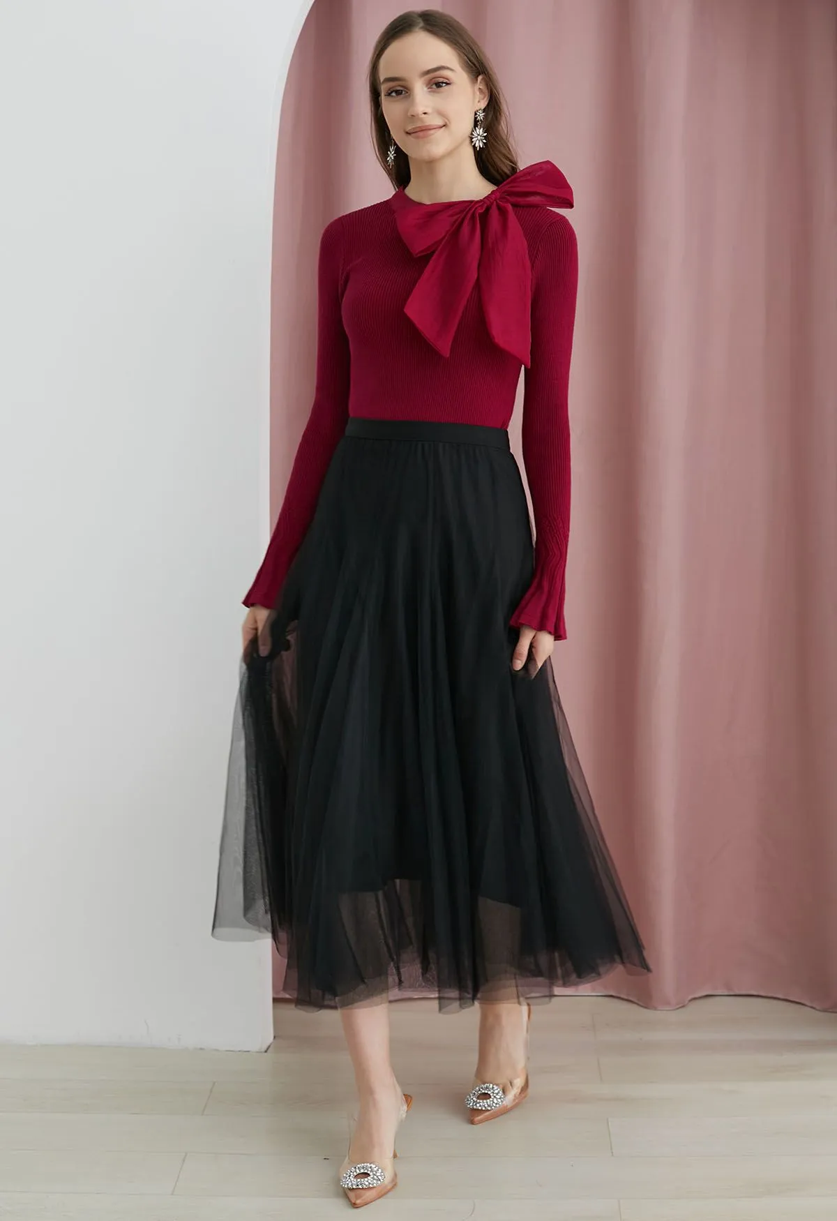 Mon arme secrète Jupe longue en tulle noir