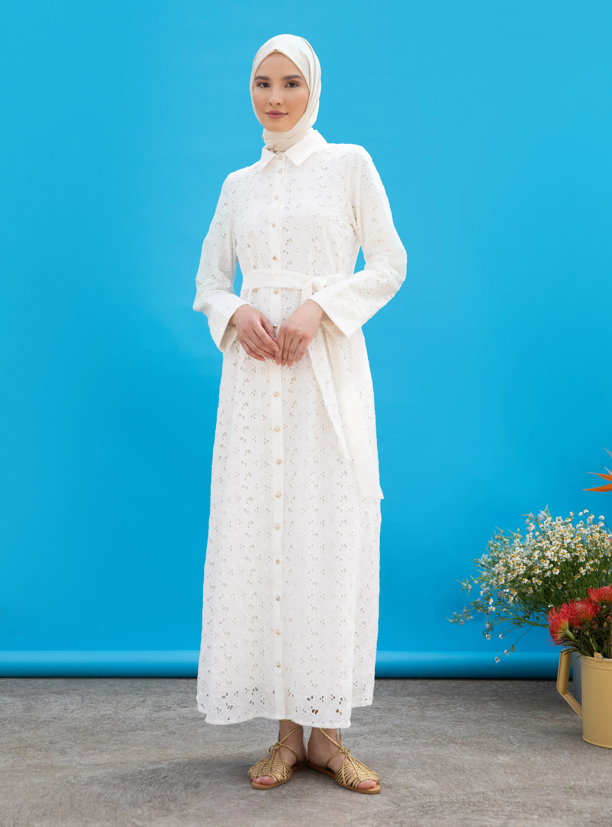 Off White - Modest Dress