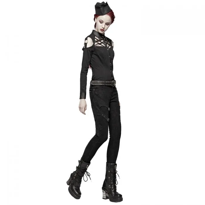 Pantalon 'Gothic Trooper' Noir