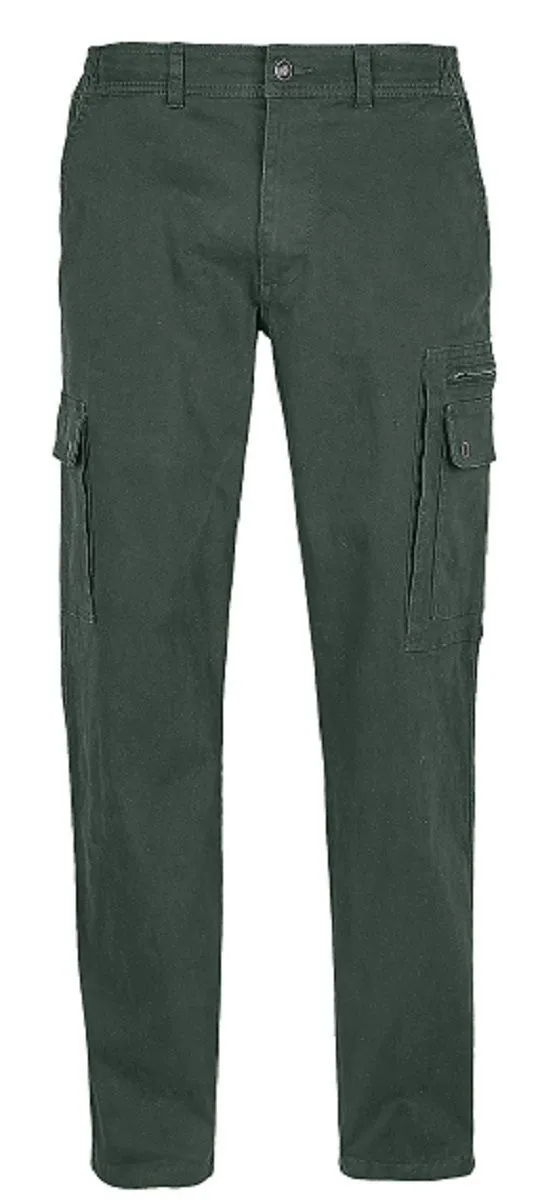 Pantalon cargo docker stretch multipoches - Homme - 03820 - vert forêt 