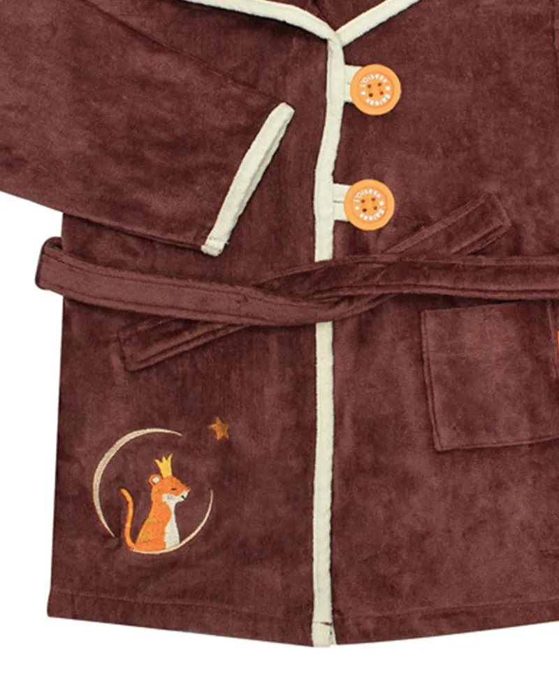 Peignoir de bain personnalisé - Tigre chocolat (2 tailles)