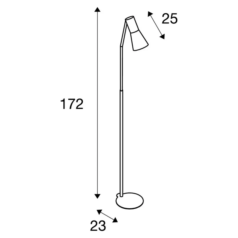 PHELIA FL lampadaire noir E27 max. 23W (146010)