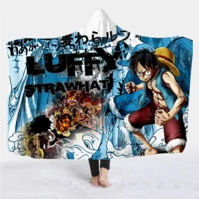 Plaid à Capuche One Piece  Monkey D. Luffy