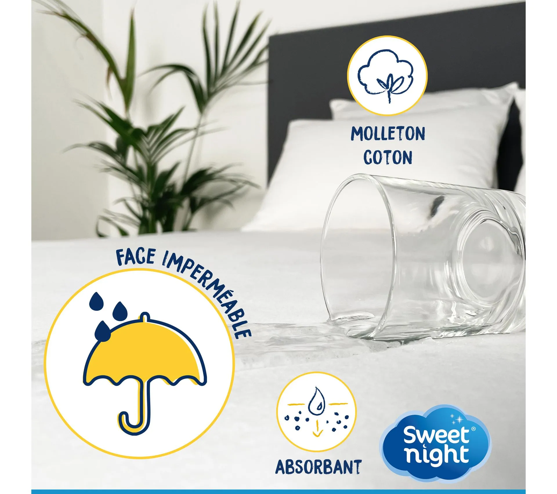 Protège Matelas 2x80x200 Cm - Molleton 100% Coton - Alèse Imperméable Et Anti Acariens - Silencieux
