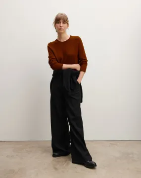 Pull col rond pointelle
