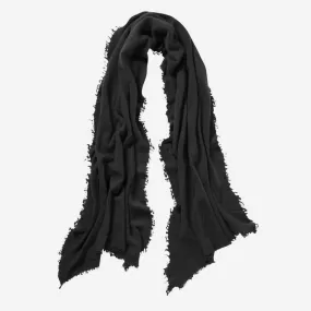 Pur Schoen Black Hand Felted Cashmere Soft Scarf - Trouva