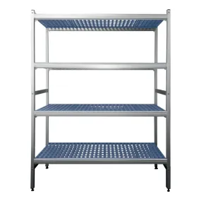 Rayonnage aluminium eco 4 niveaux clayettes