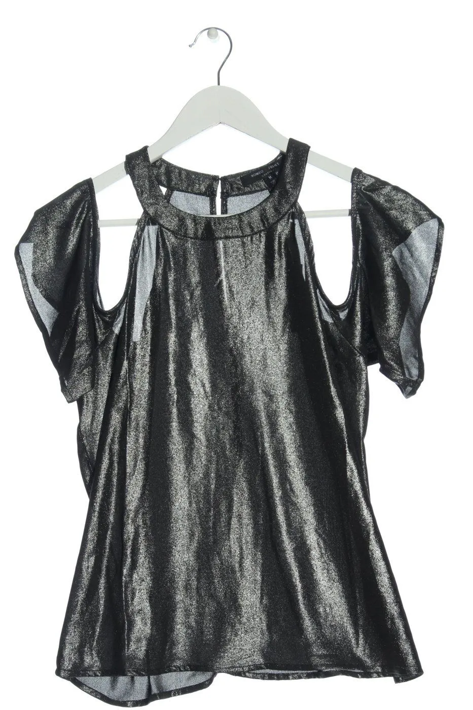 Romeo & Juliet Couture Blouse brillante argenté style mouillé