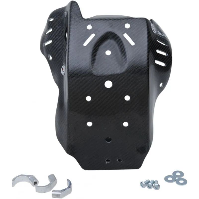 Sabot de protection en fibre de carbone noir pour husqvarna FC 250 - piecemotoquad.fr