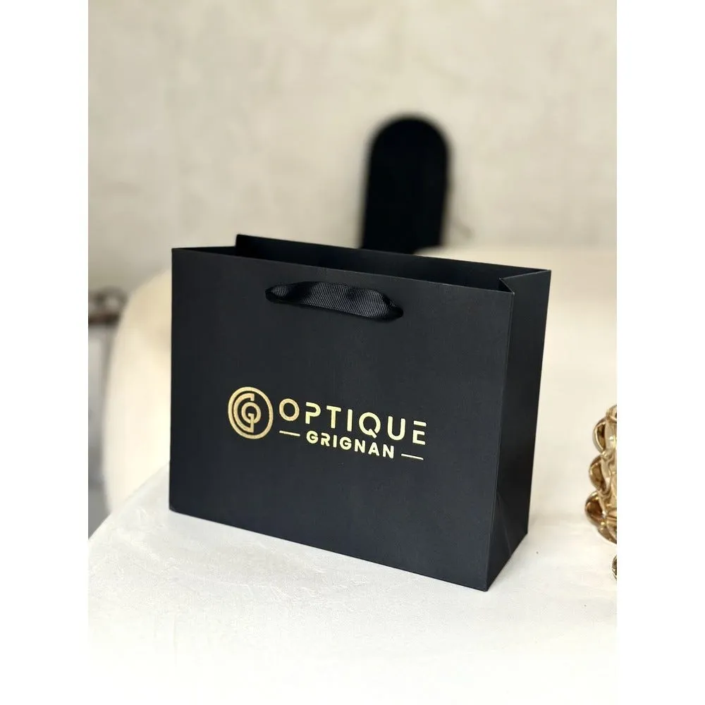 Sac papier luxe noir s (25x10x20cm) 7. Cordelette noire r/v dorure or