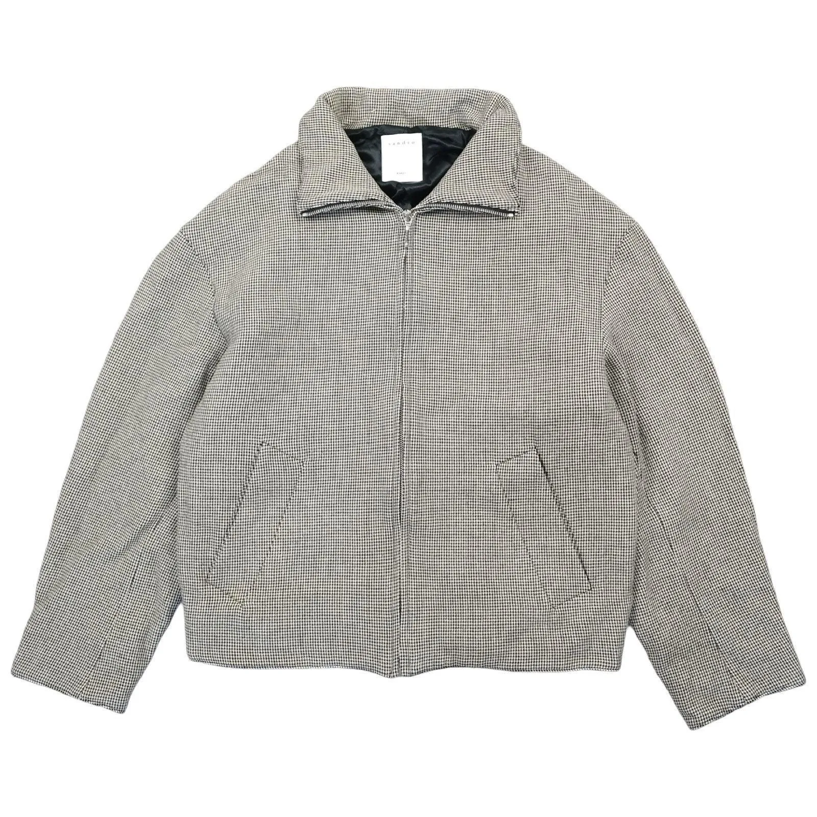 Sandro - Veste à motifs pieds de poule gris taille S