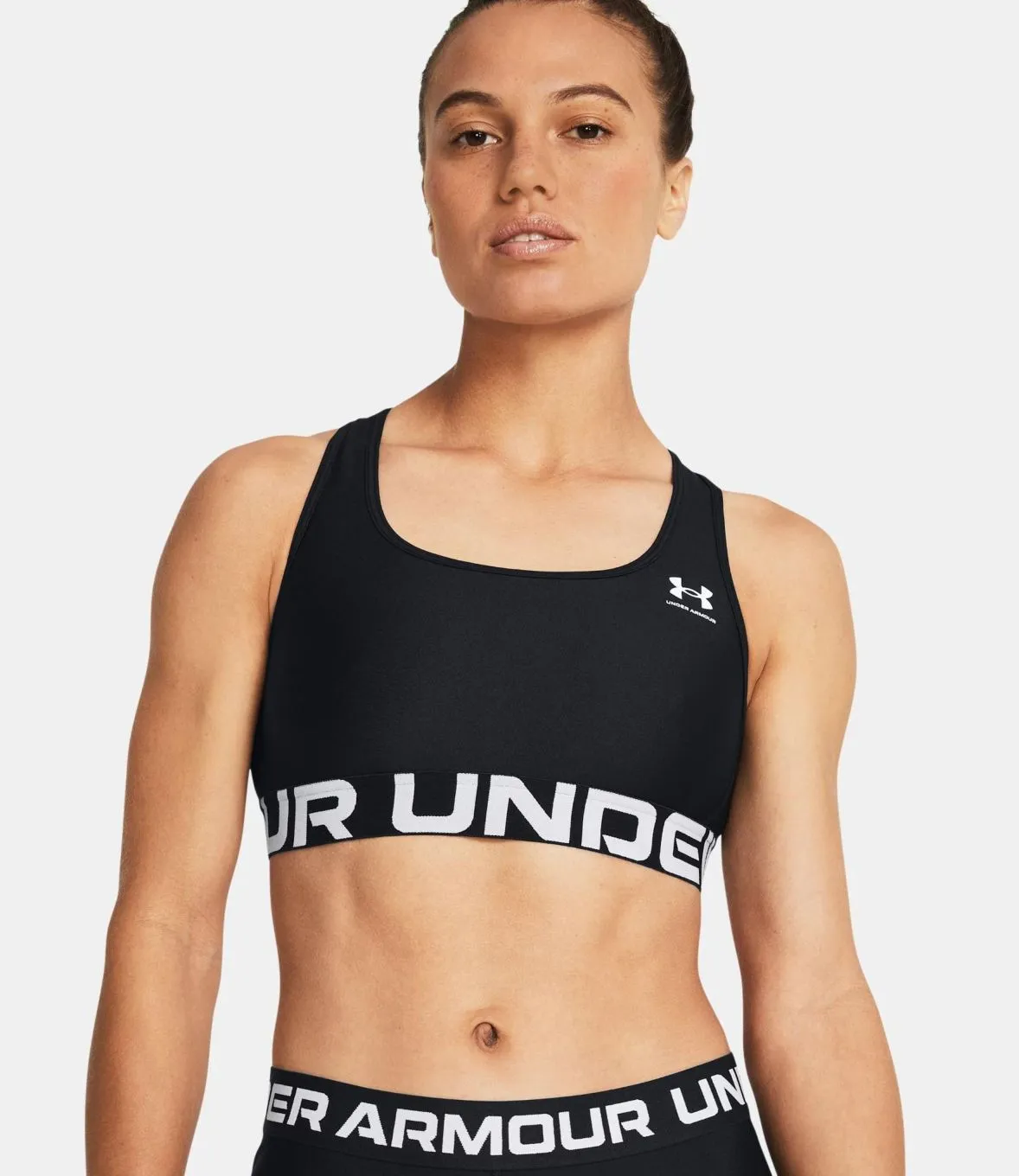 Soutien-gorge HeatGear® Armour Mid Branded Sports - Noir - Under Armour