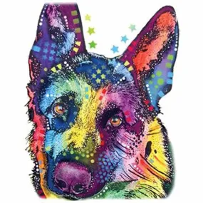 T-shirt HOMME manches courtes - Chien berger allemand couleurs - 11559 - Blanc 