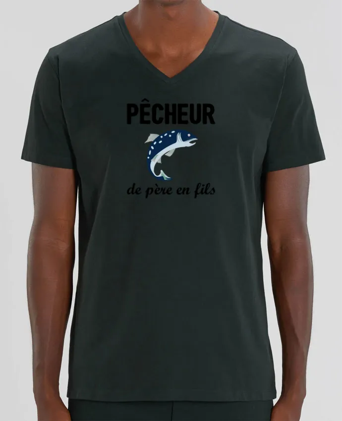 T-shirt homme Pêcheur de père en fils par tunetoo