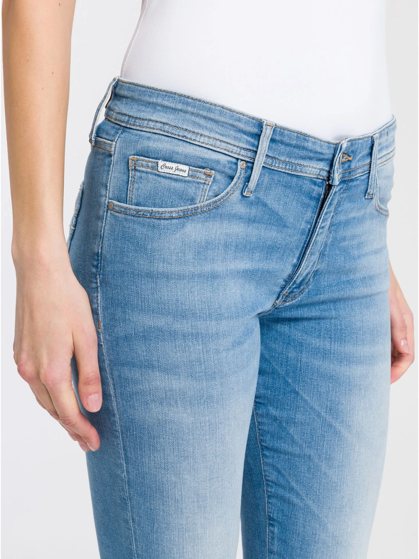 Tall Jeans Femme Anya Slim Fit Longueur 34 & 36 pouce, bleu clair délavé